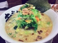 「鹽濁白湯麺（塩とんこつらーめん）+春野菜」@麺屋 あごすけの写真