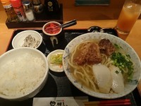 「沖縄そばW定食(ドリンク付) 800円」@沖縄料理 島想いの写真