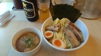 「特製つけそば+瓶ビール」@つけそば 周の写真