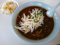 「台湾ラーメン　＋ライス：無料　＋餃子：サービス券」@くるまやラーメン 松本渚店の写真