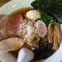 「【限定】水出し純煮干しらーめん　７５０円＋味玉」@へべれ家の写真