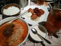 「【水曜日限定２５食】日替定食(唐揚南蛮・担々麺)550円」@陳麻家 高崎駅西口店の写真