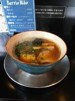 「温そば」@朝ラー Barrio Niboの写真