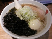 「【限定】煮干しと岩のりの魚醤そば　（大盛り）」@らーめん 月の兎影の写真