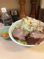 「汁なし(チーズ100円、ニンニク、アブラ)」@自家製ラーメン 大者の写真