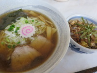 「正油ラーメン580円チャーシュー丼100円」@ラーメン爺の写真