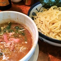 「冷小つけ麺780円さぬきの夢50円瓶ビール小鉢付き500円」@つけ麺 目黒屋の写真