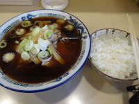 「富山ブラックラーメン720円+ライス160円」@喜八の写真