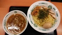 「和風つけ麺(あつもり)＋味玉」@日高屋 神田西口店の写真