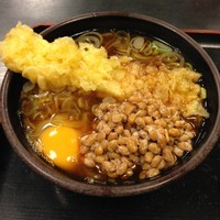「朝定食Cセット(¥360)+いか天(クーポン)」@ゆで太郎 菊川店の写真