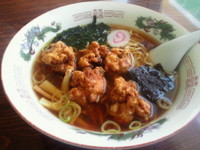 「からあげラーメン 600円」@たんぽぽの写真