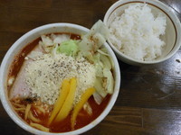 「チーズトマトらーめん＋ごはん（小）」@麺処 井の庄の写真