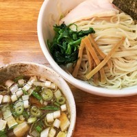 「ローストチキンと名古屋コーチン出汁の薄口醤油つけ麺880円」@麺や 福一の写真