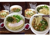 「ナイトゲリラー淡麗細つけめん860円 チャーシュー丼300円」@丸直の写真