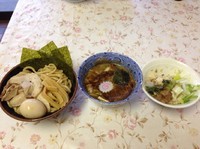 「特製つけ麺(並)+チャーシュー丼」@次念序の写真