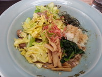 「まぜそば750円」@ラーメンショップ椿 ひたちなか店の写真