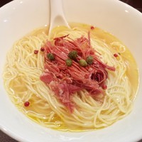 「【限定】ハモンセラーノそば」@おおぜき中華そば店の写真