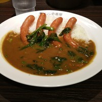 「ソーセージカレープラスほうれん草」@カレーハウスCoCo壱番屋 鶴見中央店の写真