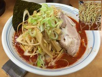 「オロチョンラーメン(20倍)＋ネギ」@赤レンガの写真