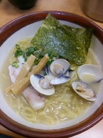 「【限定】鶏と蛤の鶏白湯中華そば840円」@㐂九家の写真