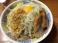 「ラーメン+汁なし+ニンニク」@ラーメン二郎 亀戸店の写真