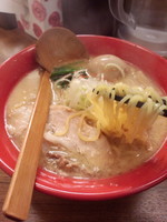 「味噌ラーメン750円+味玉（サービス）」@味噌ラーメン まる心 神田本店の写真