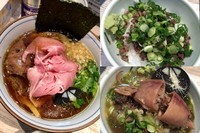 「【気まぐれ限定】大王イカそば￥850＋〆のイカ茶漬け￥200」@中華そば 四つ葉の写真