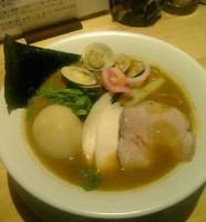 「【限定】蛤の味噌SOBA＋味玉」@Ginza Noodles むぎとオリーブの写真