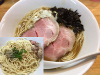 「【限定】中華ソバ（黒） 750円 ＋ 和え玉 150円」@煮干中華ソバ イチカワの写真