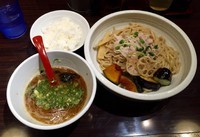 「スパイシーカリーつけそば ¥880+税とライス小￥100+税」@つけそば 中華そば まめぞう Kawagoeの写真