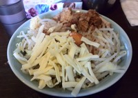 「あえそば780円(ヤサイ・ニンニク・カラメ)+チーズ50円」@麺や あかつきの写真