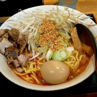 「あえめん＋フライドオニオン＋味玉」@味噌麺処 花道庵の写真