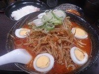 「味噌卵麺＋定食」@元祖旨辛系タンメン 荒木屋の写真