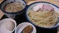 「鶏と魚介の味玉つけめん（950円）＋特盛（100円）」@つけ麺 たけもとの写真