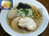 「背脂煮干そば 750円＋味玉、むじゃ玉75g」@ニボムジャキの写真