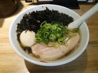 「煮干しと岩のりの魚醤そば（大盛）【限定】」@らーめん 月の兎影の写真