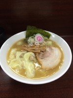 「ラーメン並 ＋ワンタン 750円 ＋100円」@つけ麺 HERO'Sの写真