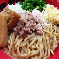 「海老まぜそば（大盛）＋味玉」@活龍 海老蟹専門 甲殻堂の写真