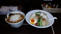 「カレーつけ麺 大盛 玉ねぎ追加」@銀座 朧月 目黒処の写真