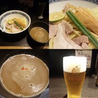 「【限定】濃厚毛蟹豚骨つけめん＋金色の缶」@麺処 夏海の写真