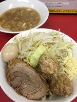 「つけめん 中（ニンニク･ネギ･肉玉マシマシ）￥900」@ラーメン一心の写真
