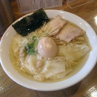 「塩わんたんめん+味付玉子」@らーめん雅ノ屋の写真