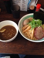 「味玉つけめん（中盤）」@自家製麺 麺屋 利八の写真