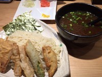 「限定麺B ざる中華 天ぷら付き980円」@らぁ麺屋 つなぎの写真