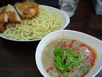 「【限定メニュー】シビ辛タンタンつけ麺＋インチキ」@ラッキー食堂まとや 千曲店の写真