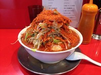 「ラーメン少なめかためヤサイねぎ味玉一味唐辛子」@ジャンプの写真