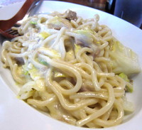 「気まぐれアキラ式パスタ ガーリックレモンクリーム 890円」@ラーメンアキラの写真