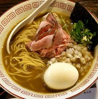 「味玉鶏白湯煮干しラーメン＋替え玉」@らぁめん小池の写真
