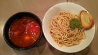 「ｅｂｉトマトつけ麺味玉入り(あつもり)」@つけ麺 五ノ神製作所の写真