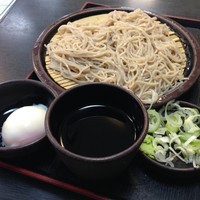 「もり（￥320）+温玉（クーポン）」@ゆで太郎 大鳥居店の写真